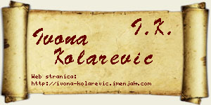 Ivona Kolarević vizit kartica